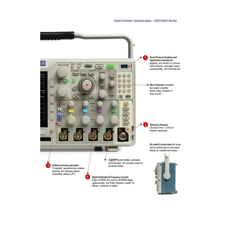 Tektronix MDO 3000  350 MHz 2/4 Channels Mixed Domain Oscilloscope Option Price Contact Us   ytdi