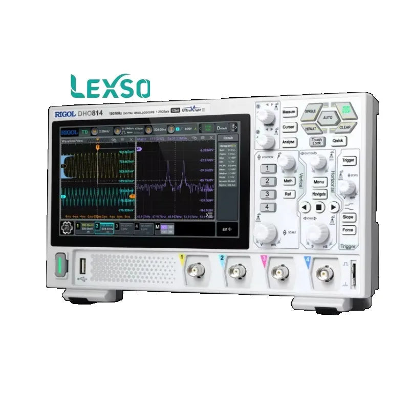 RIGOL DHO814 Premium Quad-Channel 100MHz High-Bandwidth Digital Oscilloscope 1.25 GSa/s Sample Rate 12-Bit Resolution  lexso