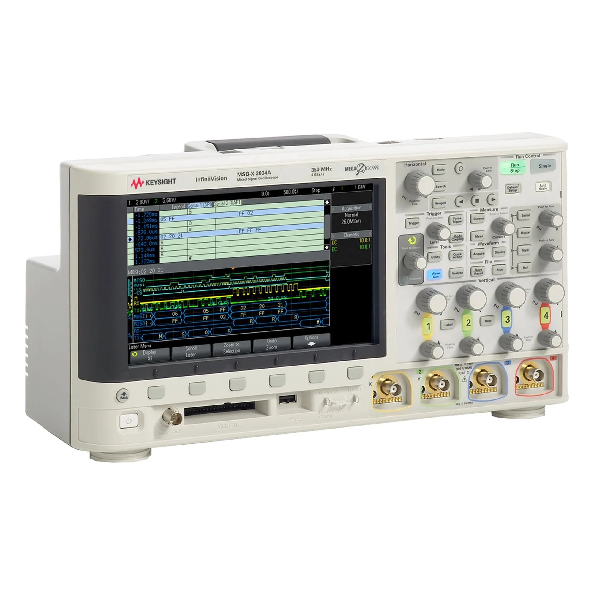 Keysight MSOX3034T Mixed Signal Oscilloscope 350 MHz 4 Analog and 16 Digital Channels