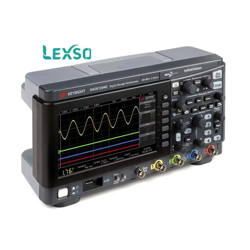 Keysight DSOX1204A Digital Oscilloscope 70/100/200 MHz with 4 Analog Channels and Probe lexso