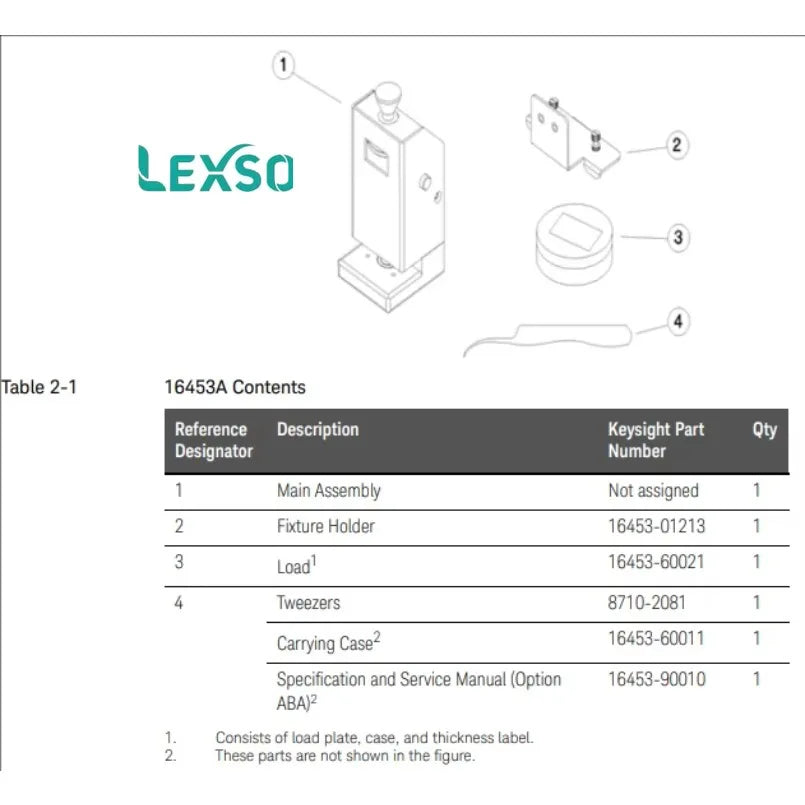 KEYSIGHT 16453A Dielectric Material Test Fixture 1 MHz to 1 GHz Thickness: 0.3 mm to 3 mm Diameter:  15 mm lexso