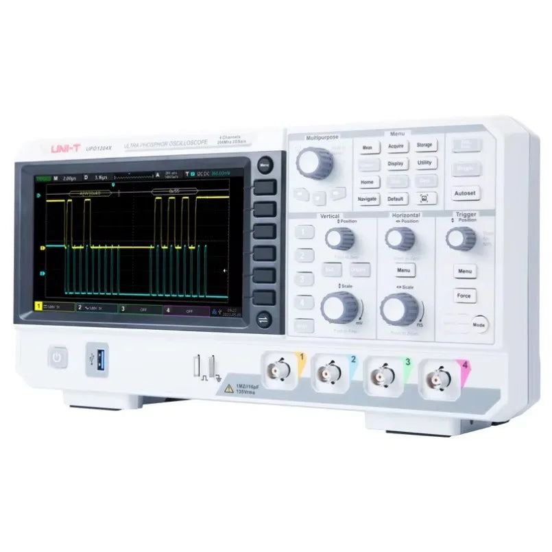 UNI-T UPO1204X 100MHz Digital Oscilloscope 4 Channel 2GSa/s 500,000wfms/s Storage 200MHz Bandwidth lexso