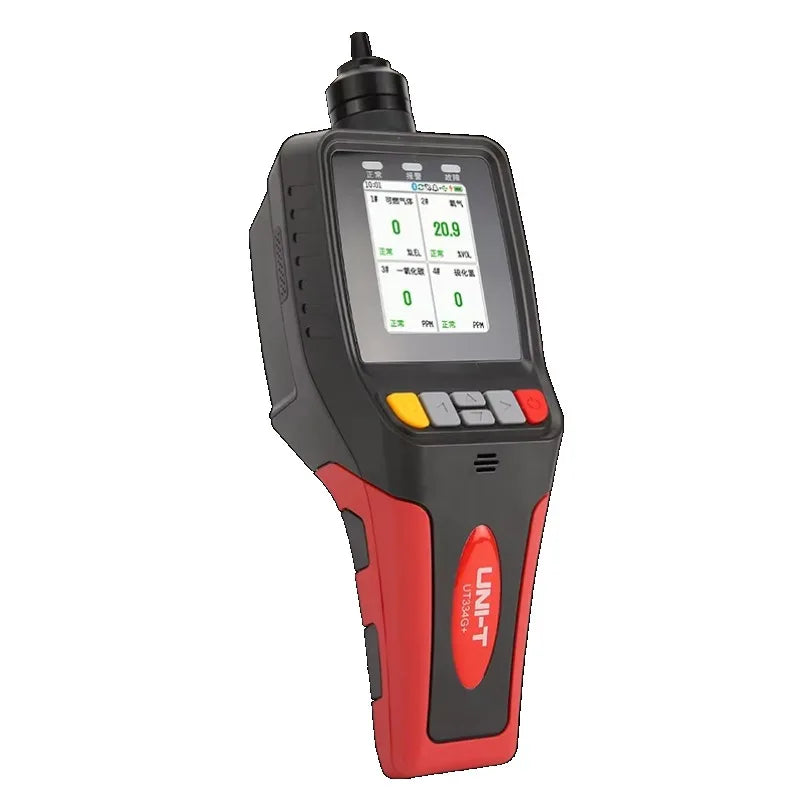 UNI-T UT334G+ Pump Suction 4-in-1 Gas Detector Oxygen Carbon Monoxide Hydrogen Sulfide Combustible Gases Detection  H2S O2 CO EX lexso