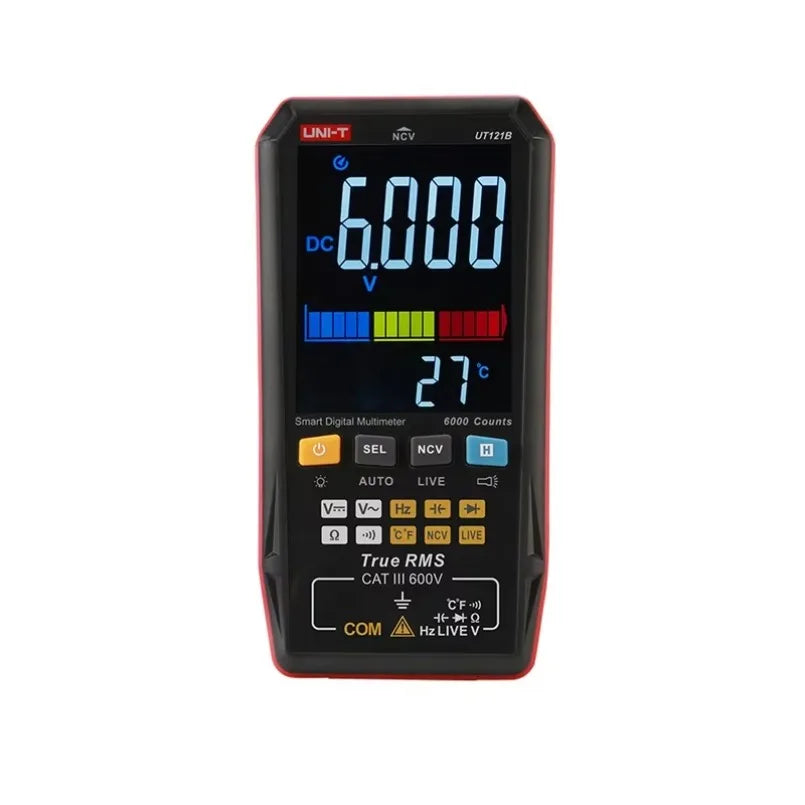 UT121B Smart Digital Multimeter True RMS Voltage Frequency Dual Display NCV LIVE Auto Range 6199 Count Meter lexso