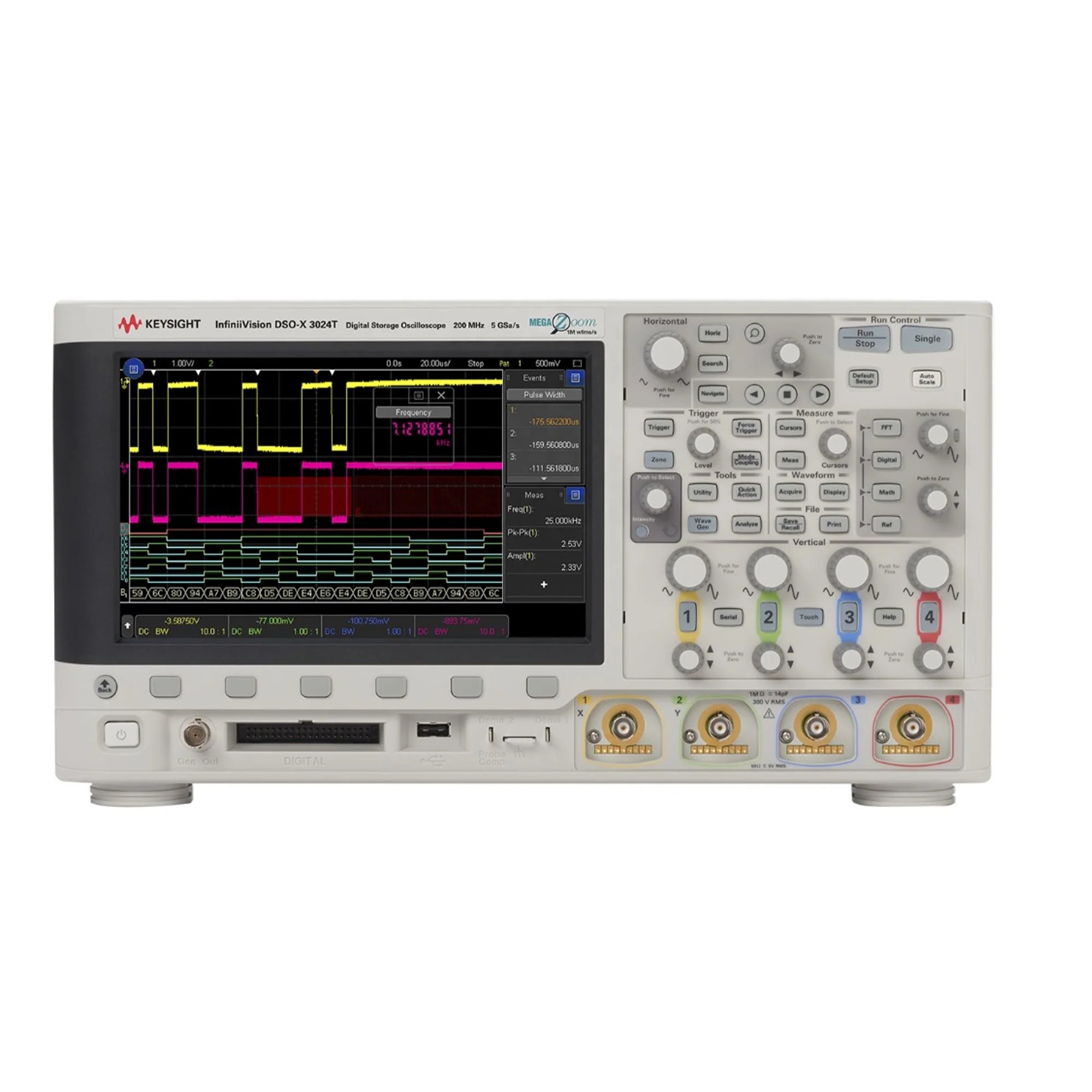 Keysight DSOX3024A Oscilloscope: 200 MHz, 4 Channels