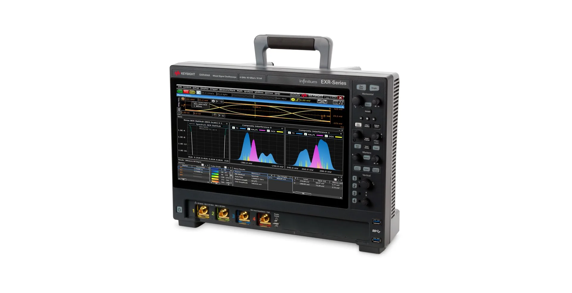 TTLTES Keysight EXR404A Infiniium EXR-Series Oscilloscope 4 GHz 4 Channels 16 GSa/s Sample Rate
