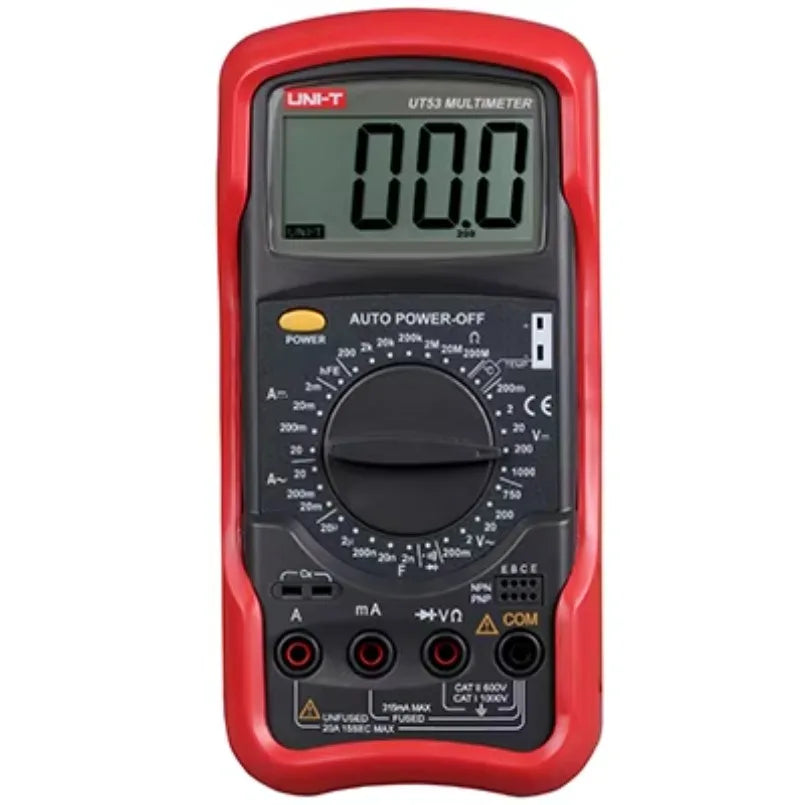 Uni-t UT53 Multimeter AC DC Voltage Testers Digital Capacitance Resistance Multimeter Temperature Meter Auto Power Off Sale lexso
