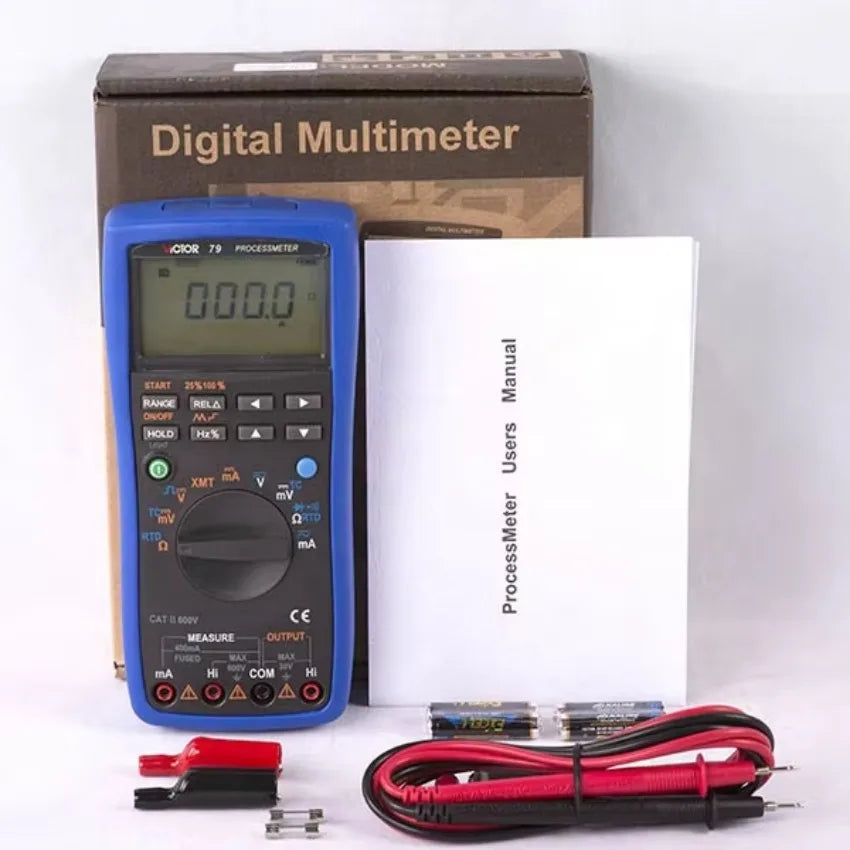 VICTOR VC 79+ Digital Multimeter 2 in 1 4-20mA Signal Output Multimeter Process Signal Source RTD Calibrator Process Calibrator   ytdi