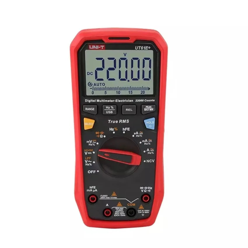 UNI-T UT61E+ Digital Multimeter Professional Ac Dc Voltage Current True Rms Multi-tester 22000 Counts Ncv Hfe Auto Range LS    ytdi