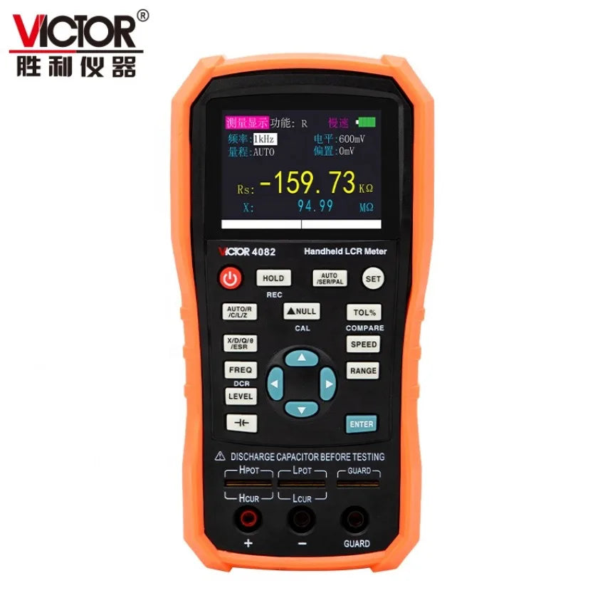 VICTOR 4082 Handheld LCR Meter 100HZ-100KHz  Capacitance Inductance Resistance Tester LS   ytdi