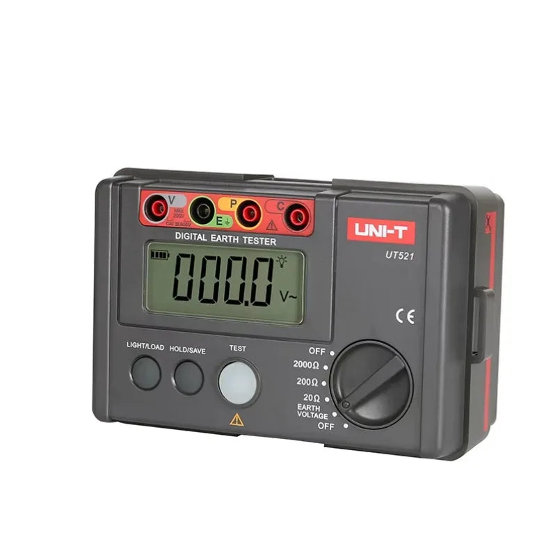 UNI-T UT521 Digital Insulation Earth Resistance Tester Data Hold Storage Current Ohm Ammeter LCD Backlight Low Voltage Display lexso