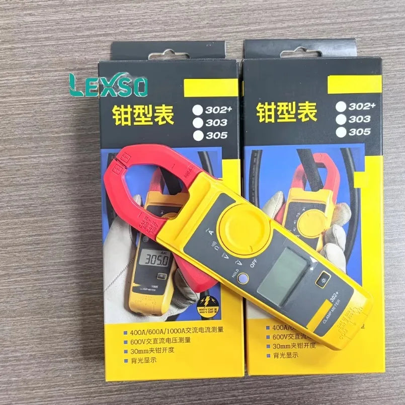 302+ AC Clamp Meter Digital Clamp Meter 400A 302+ Digital Multimeter Electrical Measurement Clamp Tester 302+ in Stock  lexso