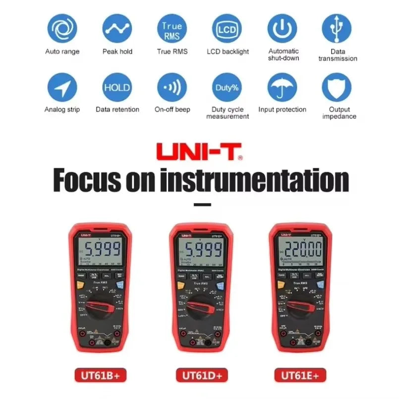 UNI-T UT61D+ Plus Multimeter Analog Digital Electrical Tester 22000 Counts Ammeter Voltmeter Professional Multi Meter lexso