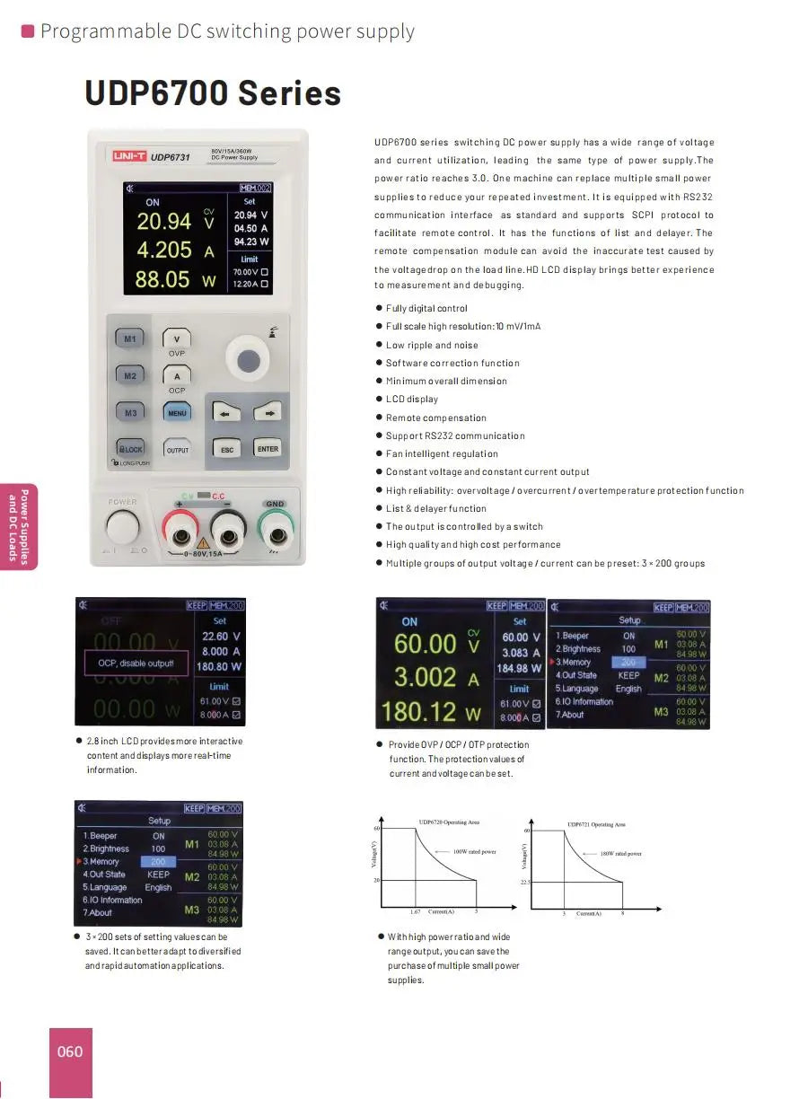 UNI-T UDP6731 Digital Programmable DC Switching Power Supply UDP6720 UDP6721 UDP6730 LS    ytdi