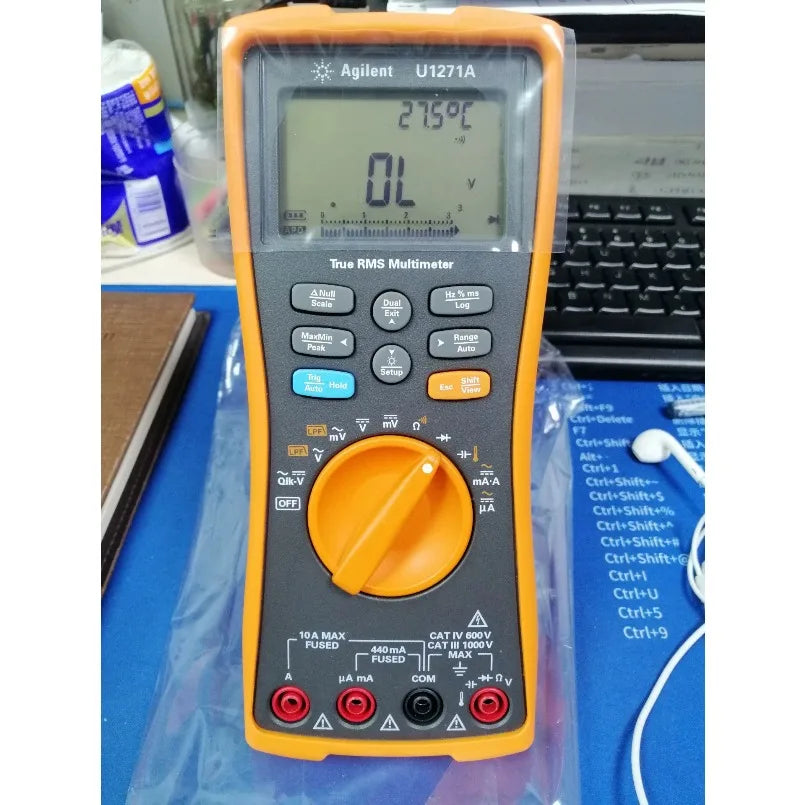 KEYSIGHT AGILENT U1271A Digital Multimeter LCD VDC: 300m/3/30/300/1000V True RMS  ytdi