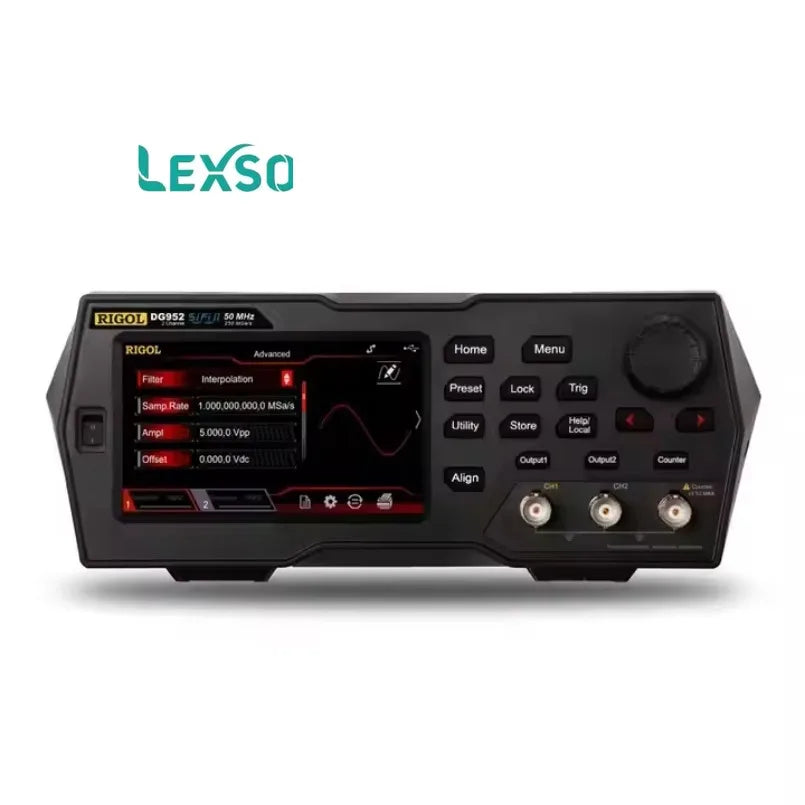 Rigol DG952 2 Channel Function/Arbitrary Generator Sine 50MHz Bandwidth High-Precision Signal Output 0.1mV  lexso