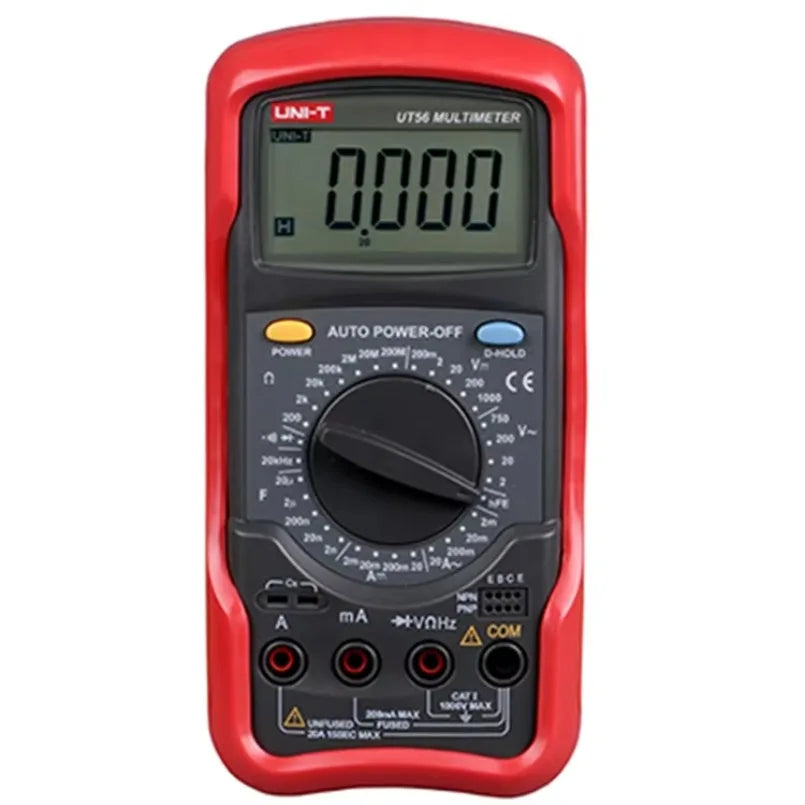 UNI-T UT56 Ohm Tester Digital Multimeter True RMS Manual Range 20000 Counts 20A Ampere Resistance Capacitor Frequency Multimeter lexso