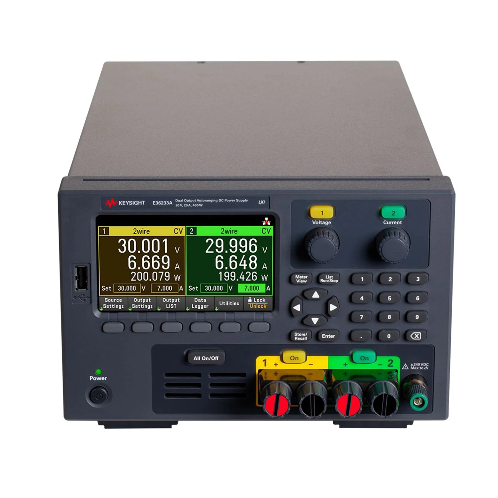 Keysight E36233A 400W Autoranging Dual Output Power Supply 30V 20A