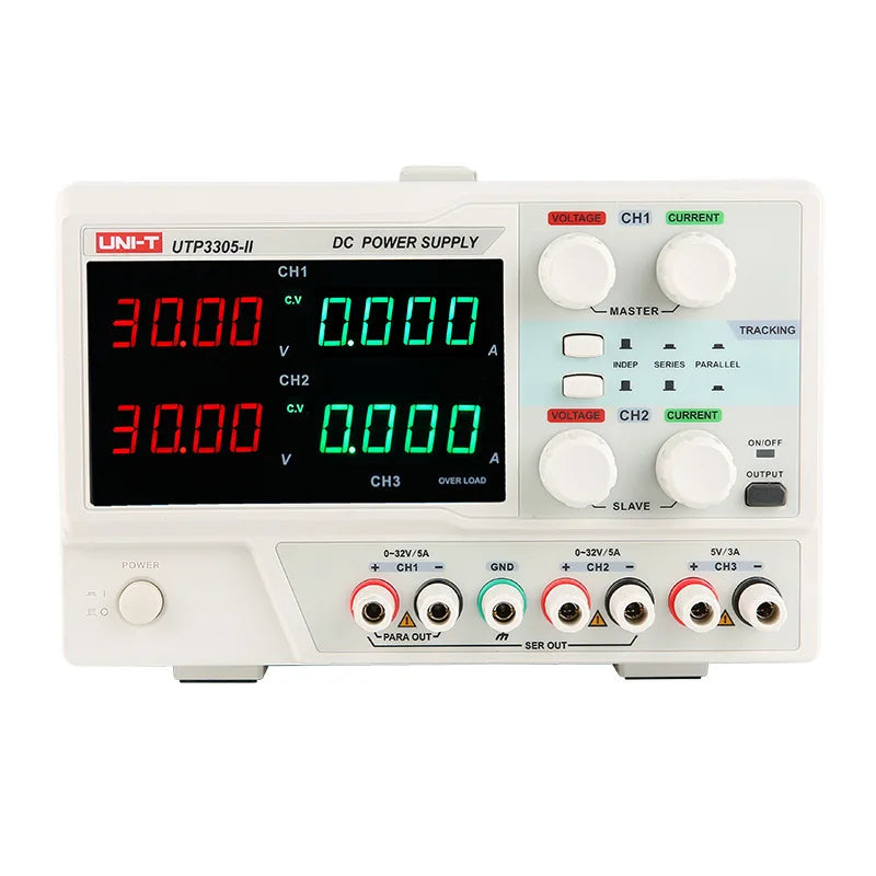 UNI-T UTP3305-II 30V 5A Dual Channel Linear DC Regulated Power Supply Digital Adjustable Switching Repairing Phone Power Source