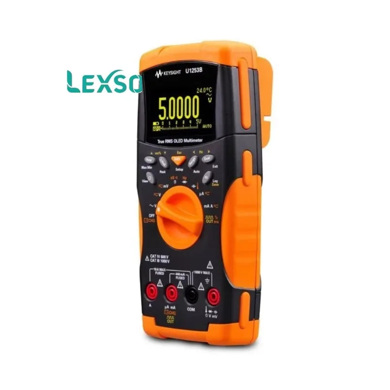 Keysight Technologies U1253B Handheld Digital Multimeter True RMS 10A AC/DC Max 1000V AC Max 1 Year Warranty lexso