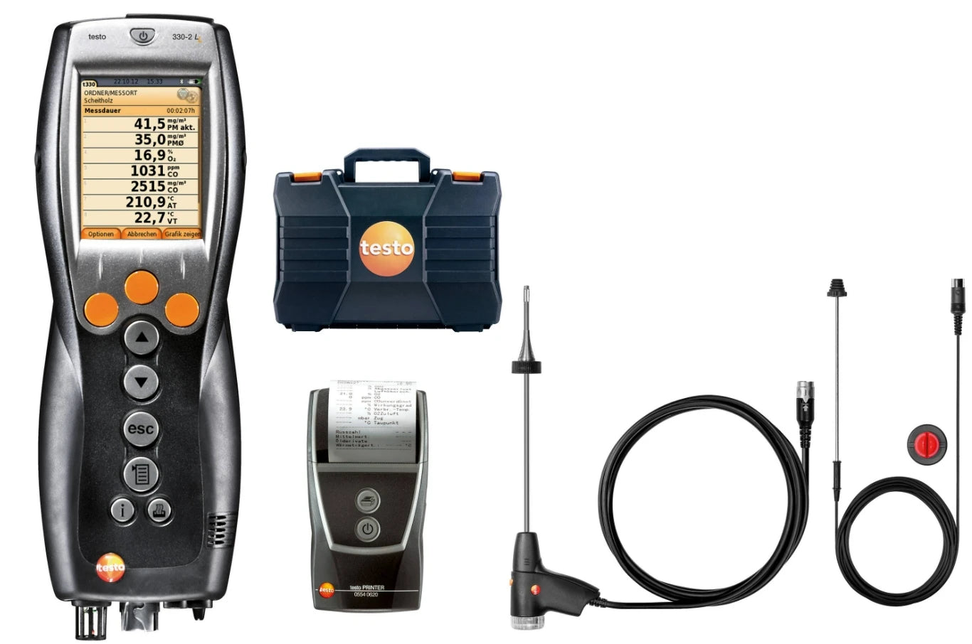 High Quality Testo 330-2 LL Portable Flue Gas Analyzer 330/340/350/380 LS   ytdi