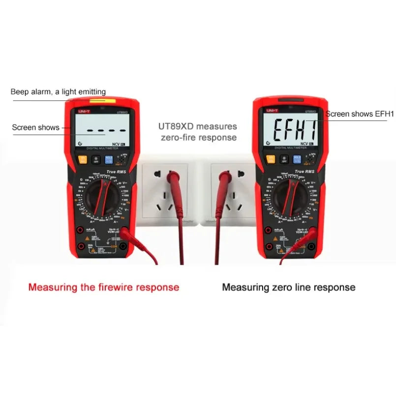 Uni-t UT89XD 5999 Counts LED Resistance Multimeter 1000V 20A Voltage Current Testers Digital Industrial Maintenance Instruments lexso