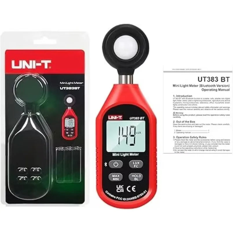 UNI-T Light Meter UT383BT Digital Illuminance Meter Candles Luxmeter for Film Photography Plants Photometer Lighting Intensity lexso