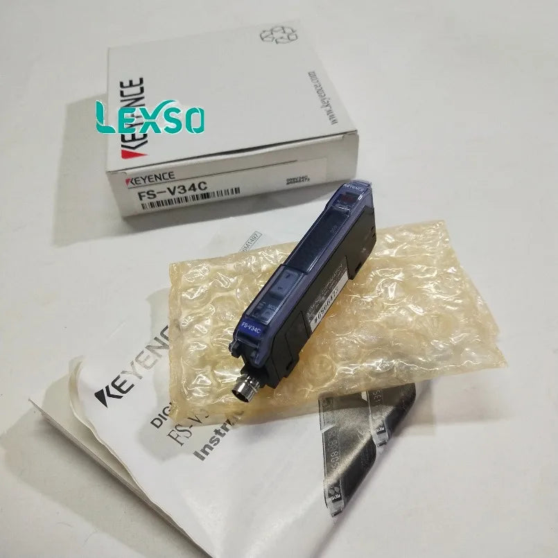 FS-V34C NPN Output Fiber Amplifier M8 Connector Expansion Unit Digital Fiber Optic Sensor lexso