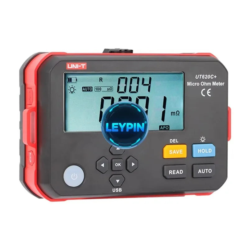 UNI-T UT620C Digital DC Low Resistance Meter Micro Ohm Meter Cable Wire/Coil/Motor Tester 0.001m~300.0k Range  lexso