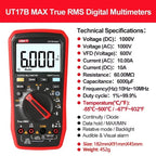 UNI-T True RMS Digital Multimeters UT15BMAX UT17BMAX UT18BMAX VFD Capacitance Voltage Current Electric Testing Meter    ytdi