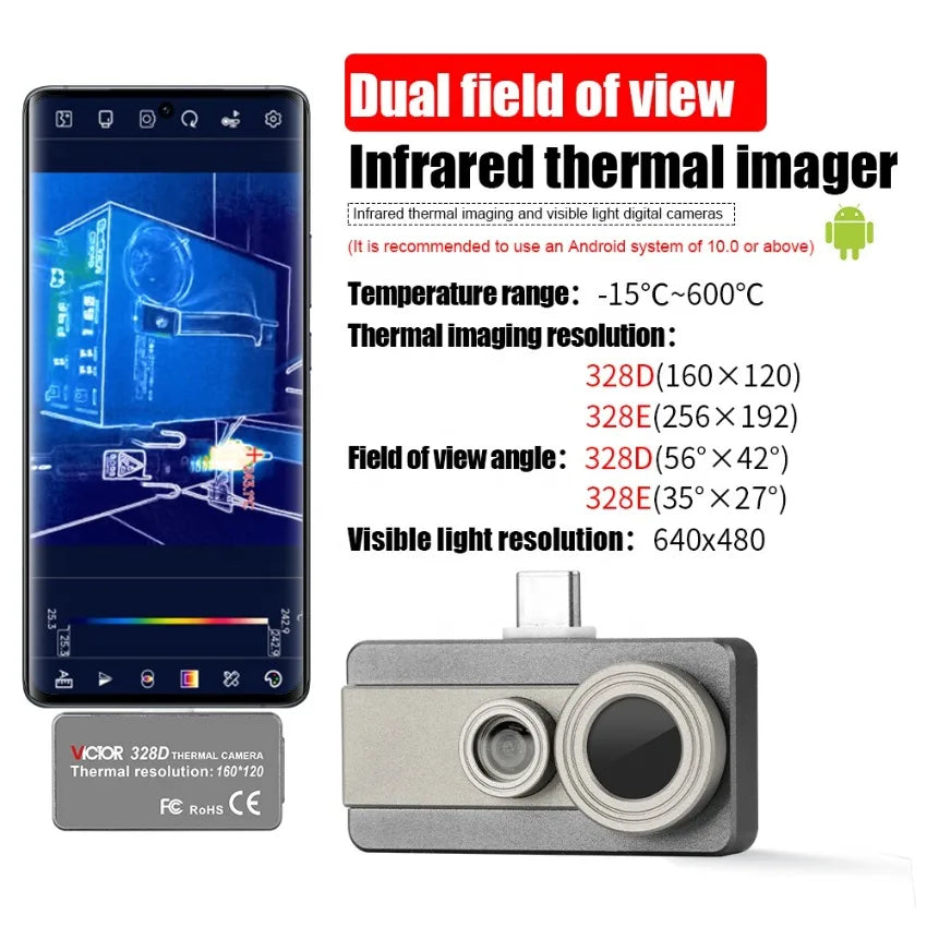 VICTOR VC328D Infrared Thermal Imager Visible Light Digital Camera with 640x480 Auxiliary Imaging,excellent Imaging Effect LS   ytdi