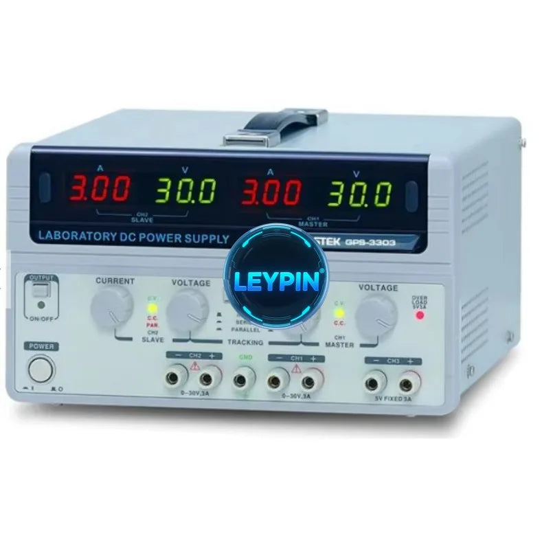 GW Instek GPS-3303C Triple Output Linear DC Power Supply 195W 0-30V/3A X2 5V/3A Fixed Output for Measurement     lexso