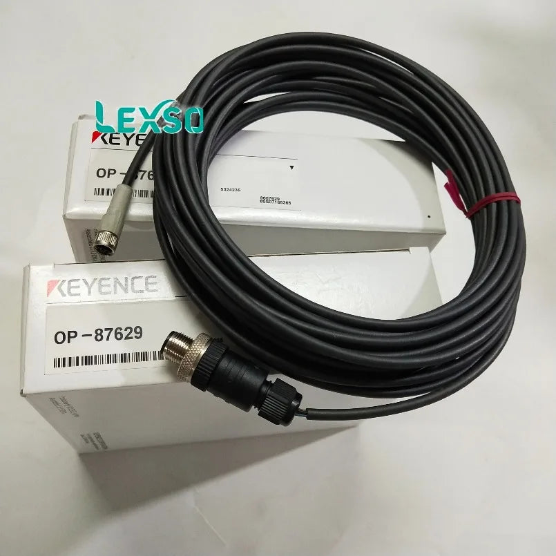 KEYENCE New OP-87629 Connector Cable M8 Straight 10m Oil-resistant lexso