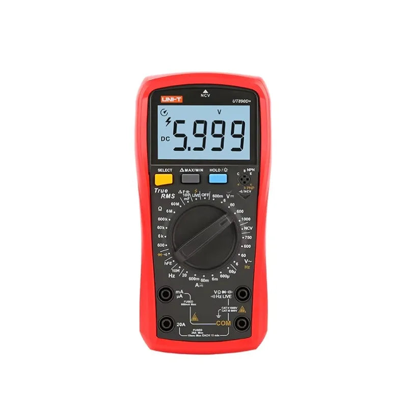 UNI-T UT890D+ Precise Digital Multimeter Tester True RMS AC to DC Voltmeter 100mF Capacitance Temperature Meter Electrician Tool lexso