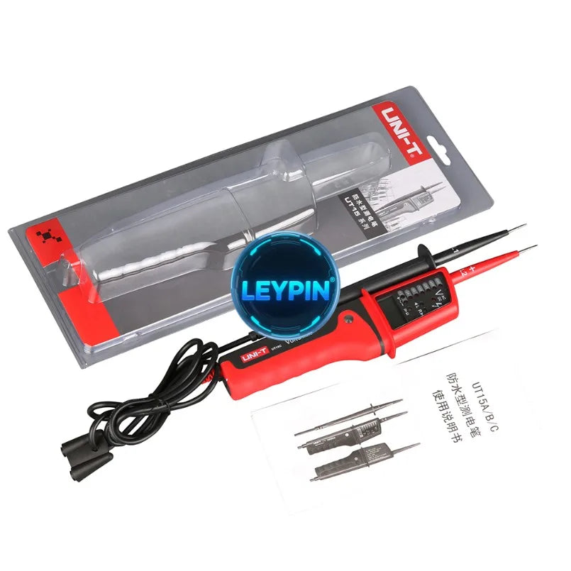 UNI-T UT15C Waterproof Tester Built-in Light RCD Test Pen Type Waterproof Voltage Continuity Tester     lexso