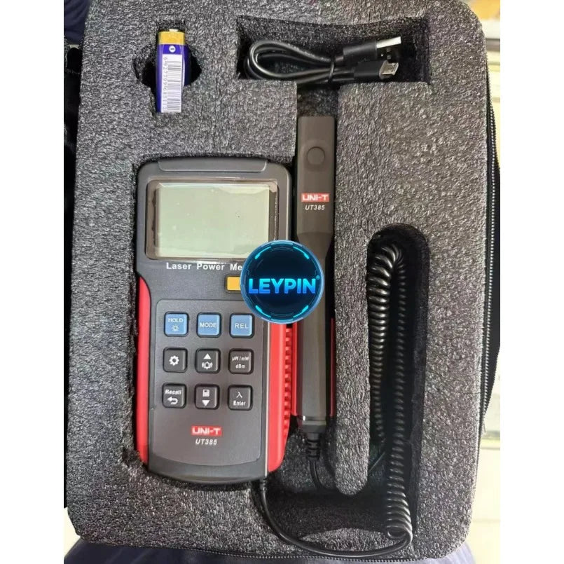 UNI-T UT385 Laser Power Meter CE RoHS Certified 0uW to 39.99mW Range 400nm 1100nm 199 Data Storage Customizable Wavelengths  lexso