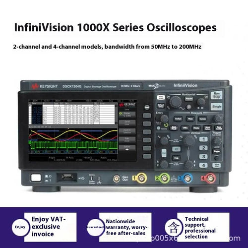 Keysight EDUX1052G 50 MHz Digital Oscilloscope 2 Analog Channels Built-in Waveform Generator Customized OEM Support for Test Instruments