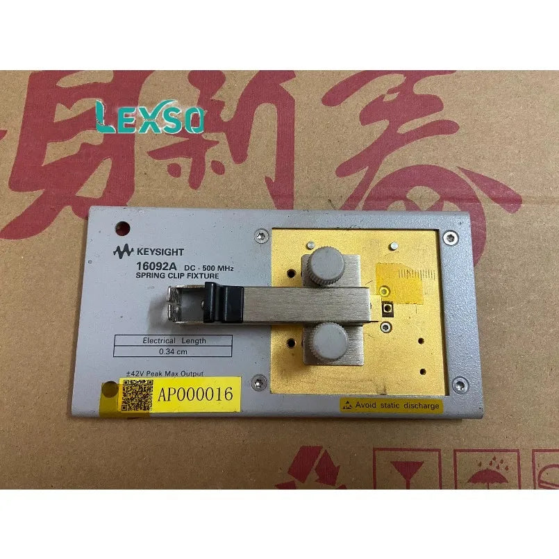 Keysight 16092A Spring Clip Fixture Frequency: DC to 500MHz DC Bias: -40V to +40V    lexso