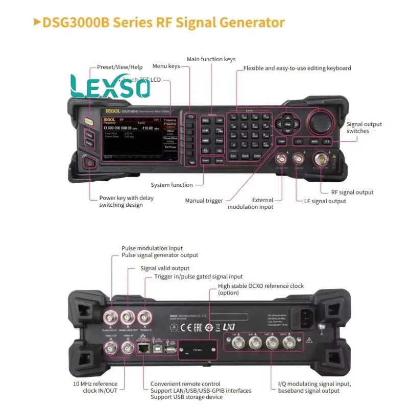 Rigol DSG3065B/3136B-IQ Rf Signal Source 6.5/13.6g Signal Generator  lexso