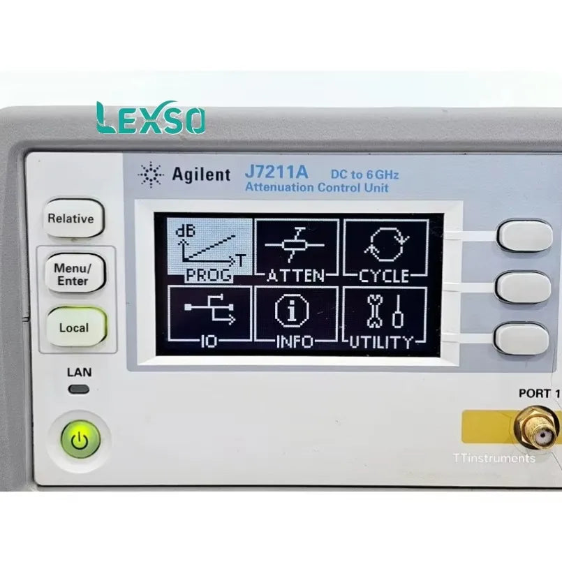 used Keysight Agilent J7211A Attenuation Control Unit DC to 6 GHz 121 dB 1 dB Step   lexso