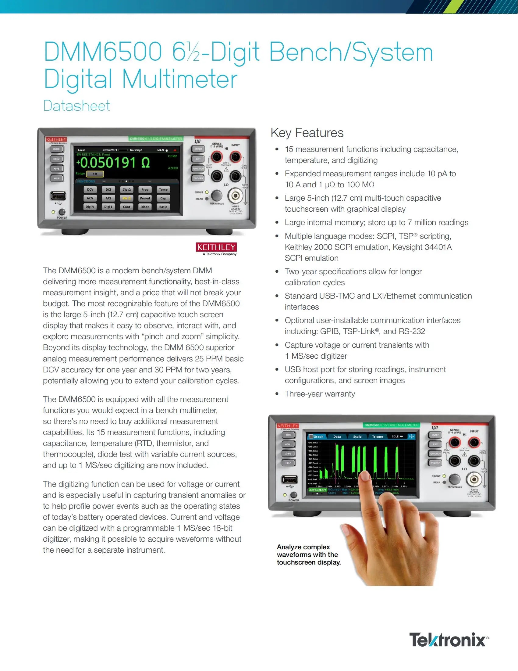 Keithley DMM7510-RACK High-Precision Resolution Digital Multimeter Tektronix Price Contact Us   ytdi