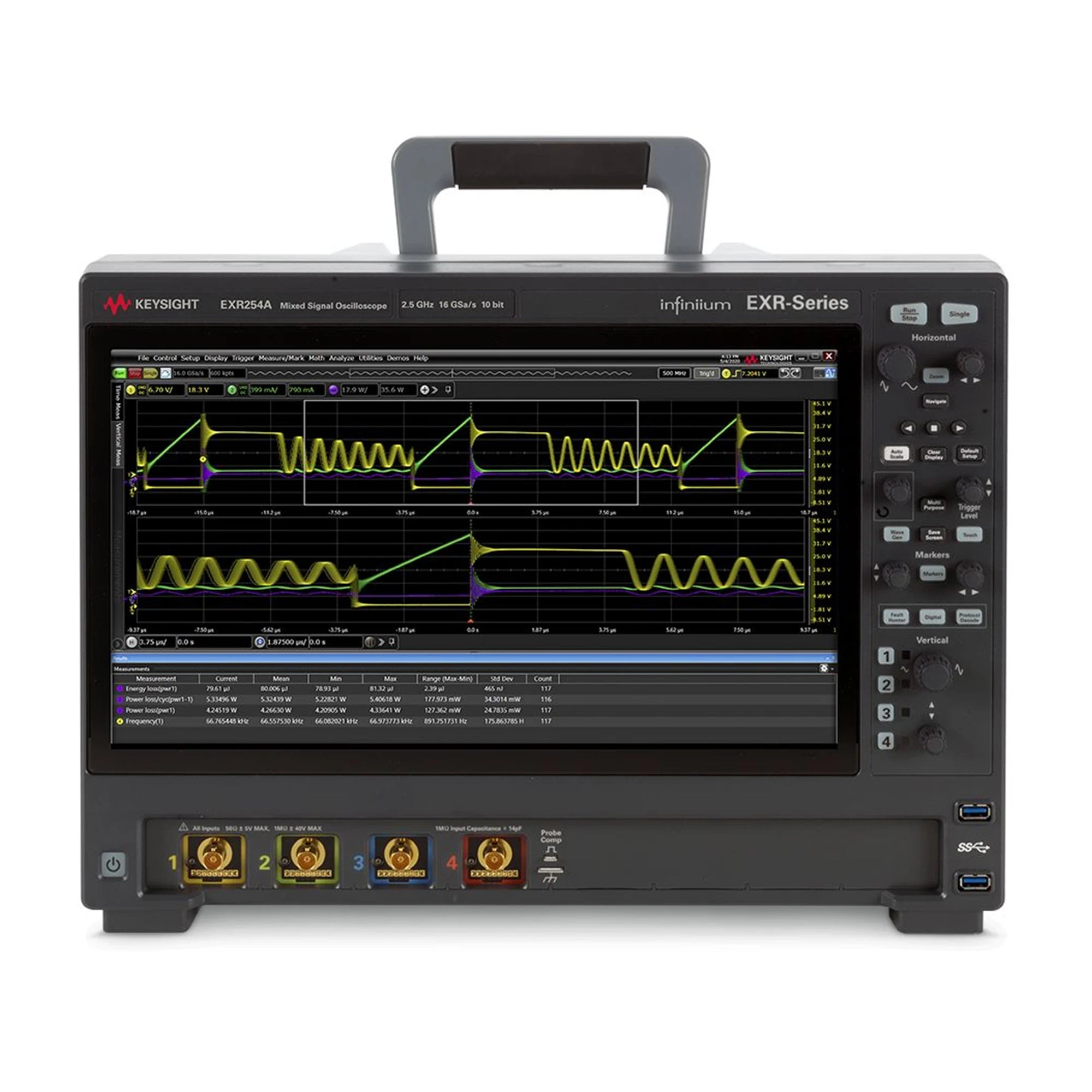 Keysight EXR254A Infiniium EXR Series Oscilloscope: 2.5 GHz, 4 Channels Maximum Memory Depth 1.6 Gpts