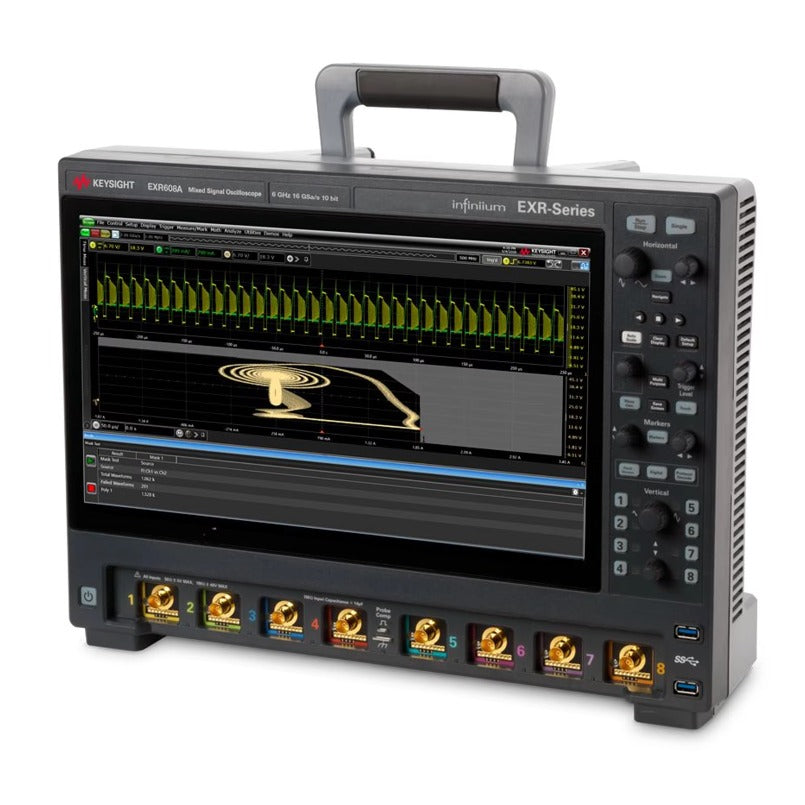 Keysight EXR608A Infiniium EXR Series Oscilloscope: 6 GHz, 8 Channels Maximum Memory Depth 1.6 Grid Points lexso