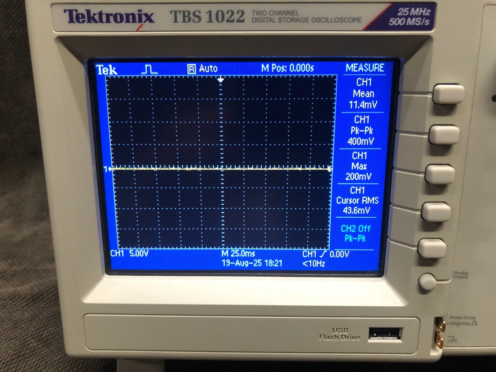Tektronix TBS 1022 Two Channel Digital Storage Oscilloscope 25MHz, 500MS    ytdi
