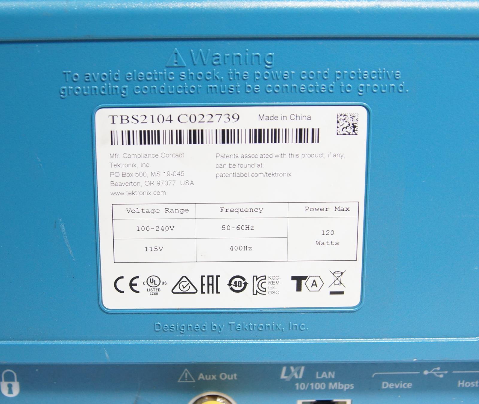 Tektronix TBS2014 100MHz 1GS/s 4Channel Digital Oscilloscope    ytdi
