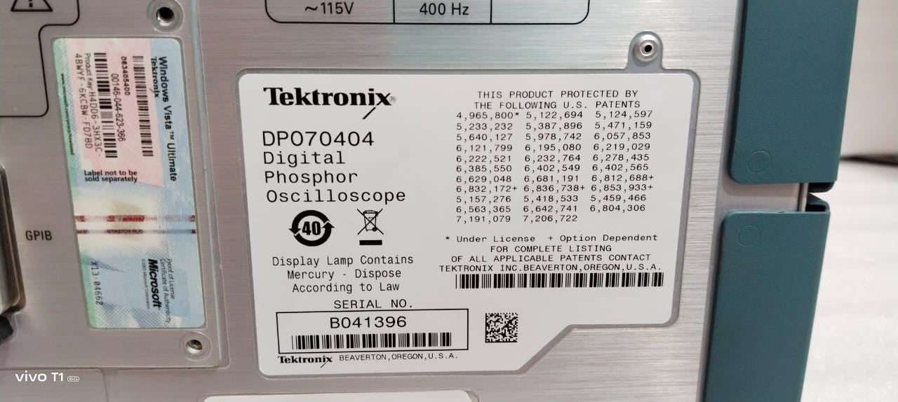 TEKTRONIX DPO70404 - DIGITAL PHOSPHOR OSCILLOSCOPE - UP TO 4 GHz    ytdi